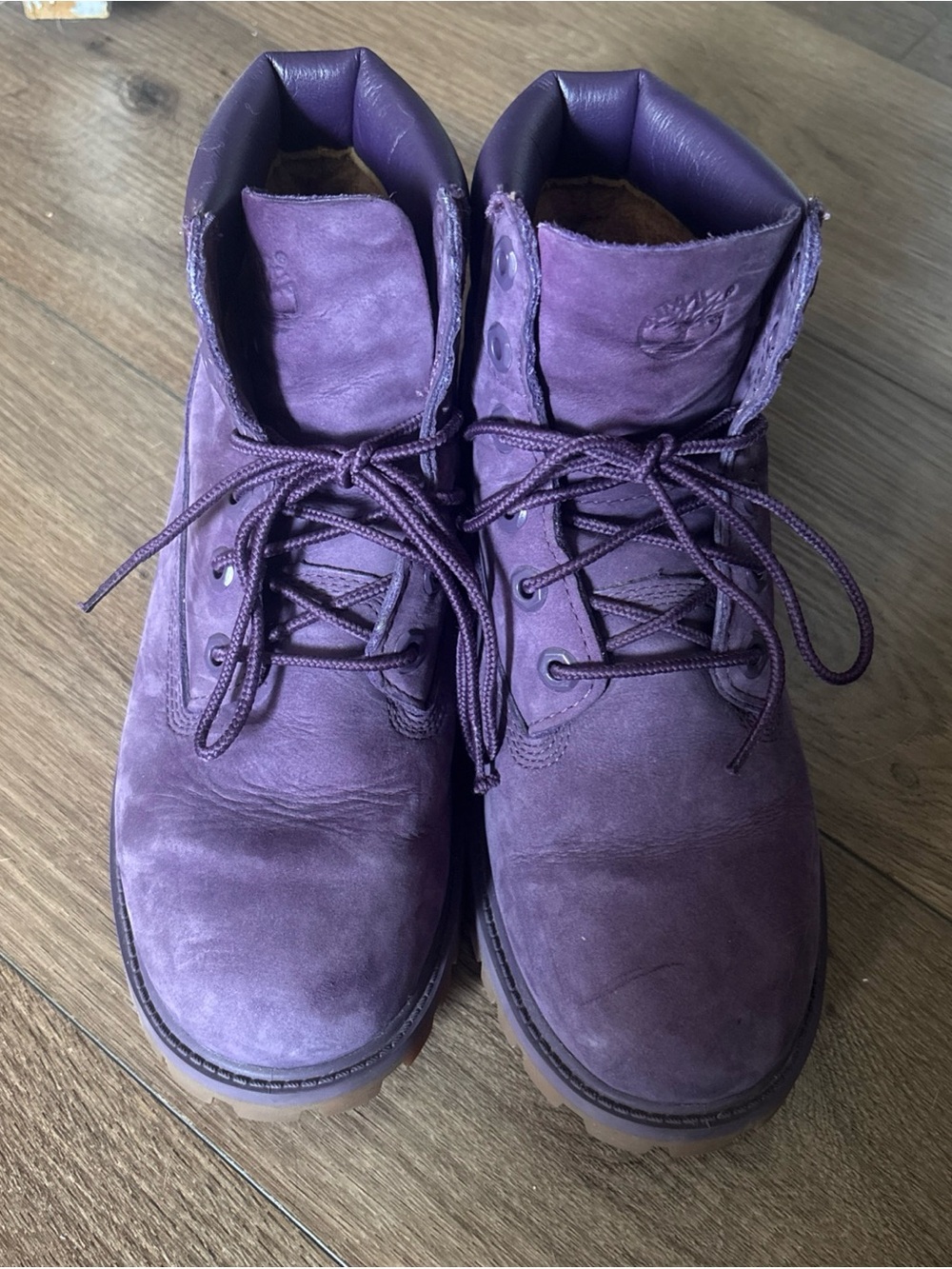 Timberland Purple Nubuck Men’s Premium 6-Inch Boots size 5